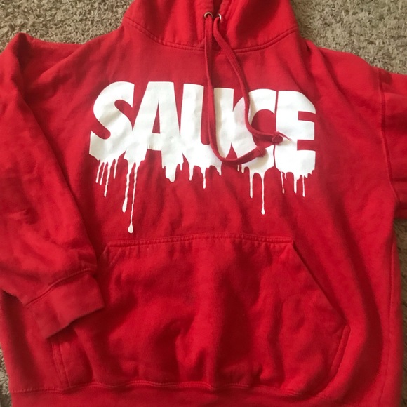 sauce hoodie red